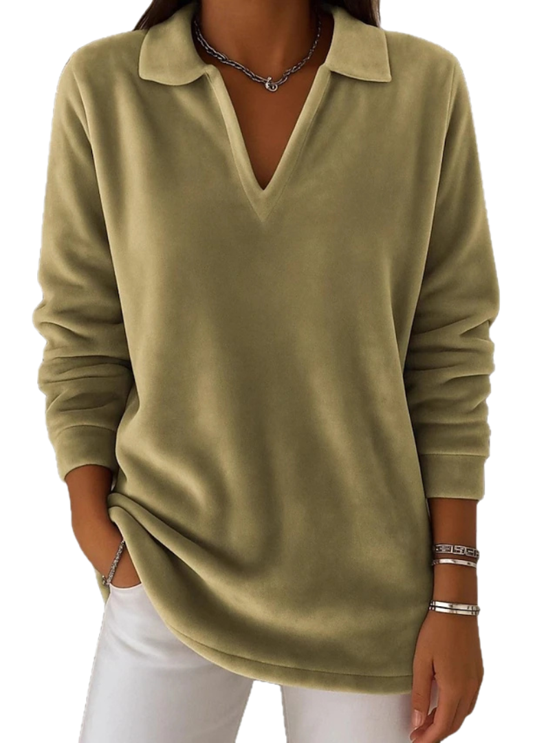 Gertie™ | Casual Long Sleeve V-neck Women's Blouse