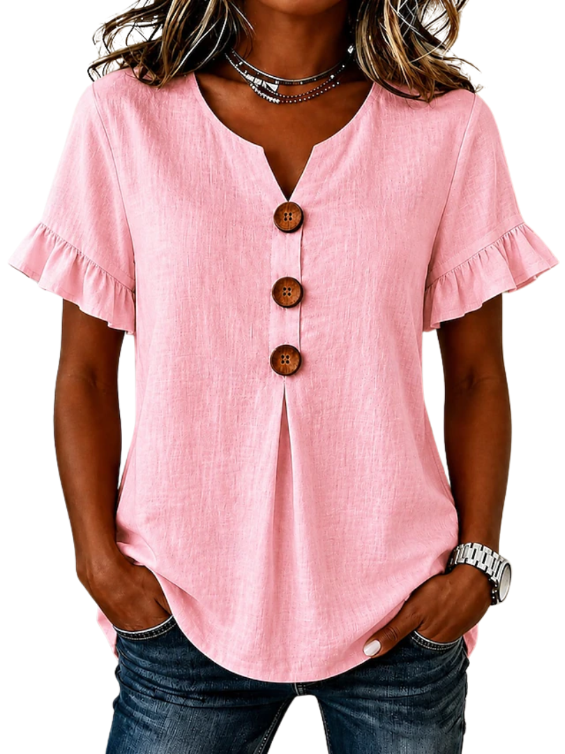 Gwenie™ | Relaxed Linen Buttoned Women's Shirt