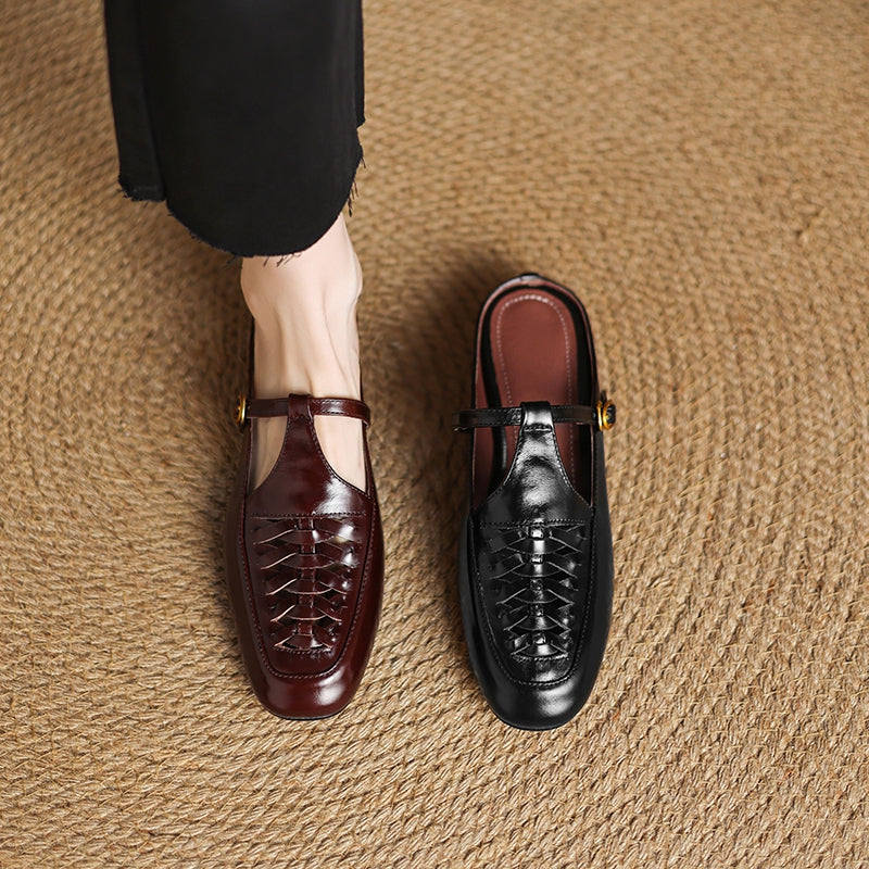 Elya Genuine Leather Mules