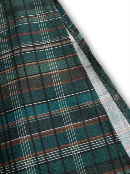 Lydia | Plaid Lapel Single-Breasted Shirt Maxi Dress