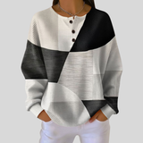 Almira™ | Waffle Knit Henley Sweatshirt