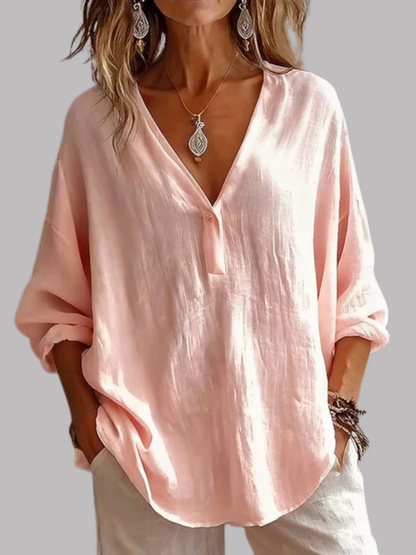 Maxine™ | Chic Lightweight Button Front Blouse