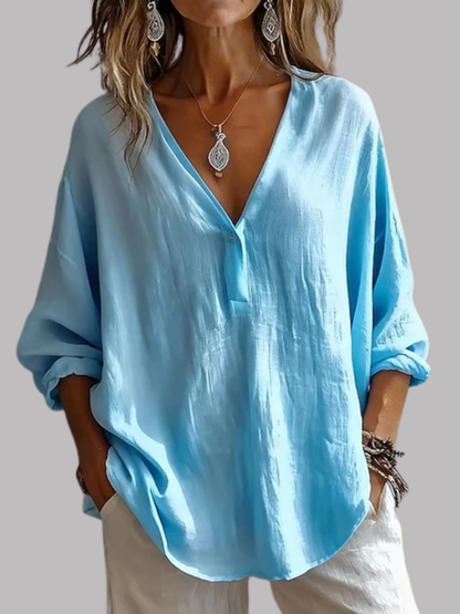 Maxine™ | Chic Lightweight Button Front Blouse