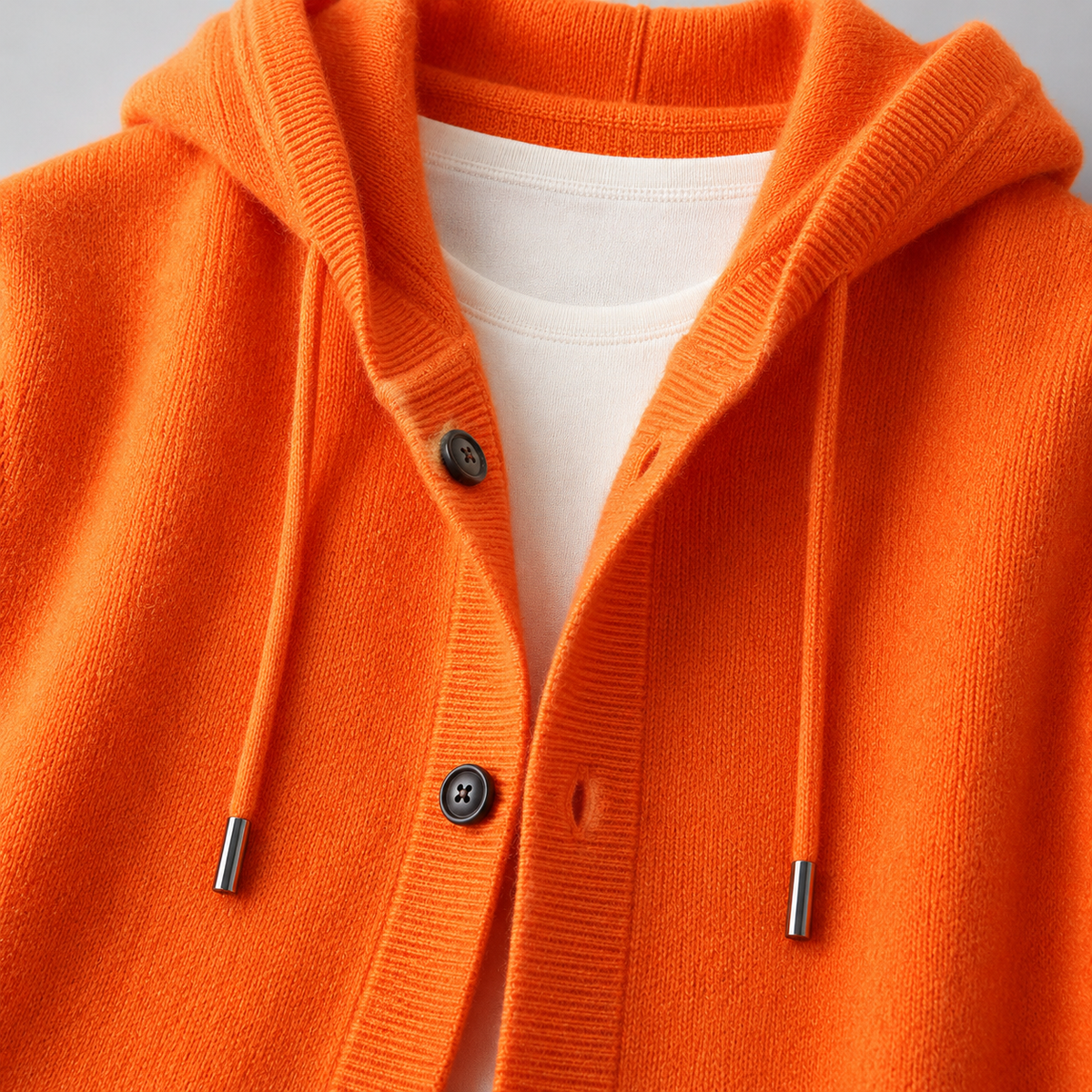 Mavoni Wool Hooded Button-Up Cardigan