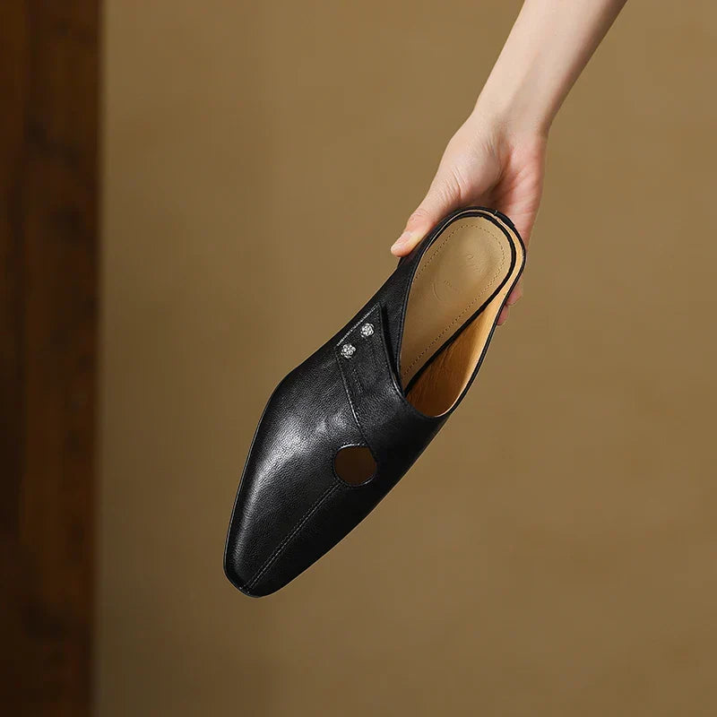 Agnit Genuine Leather Mules