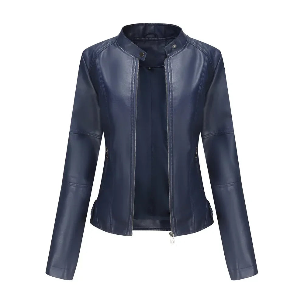 Denae™ | Elegant Slim Fit Leather Jacket