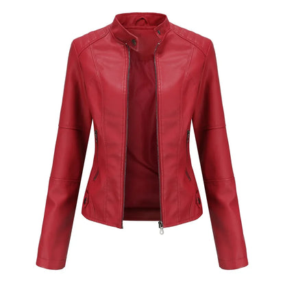 Denae™ | Elegant Slim Fit Leather Jacket
