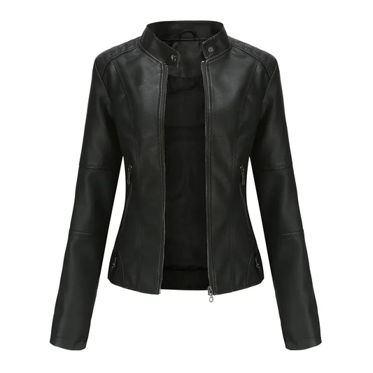 Denae™ | Elegant Slim Fit Leather Jacket