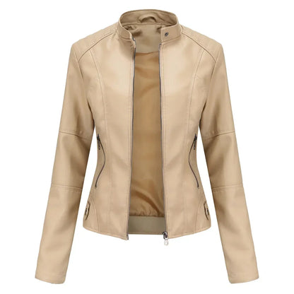 Denae™ | Elegant Slim Fit Leather Jacket