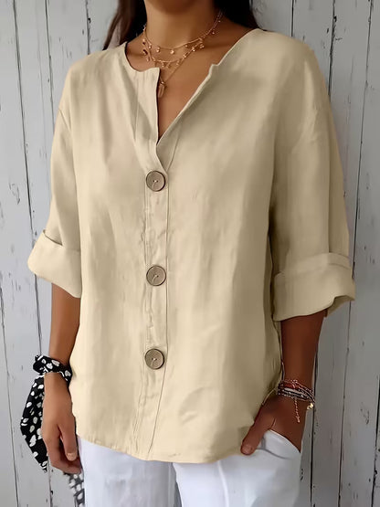 Sandra™ | Comfortable Loose Fit Button Top