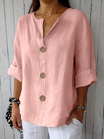 Sandra™ | Comfortable Loose Fit Button Top