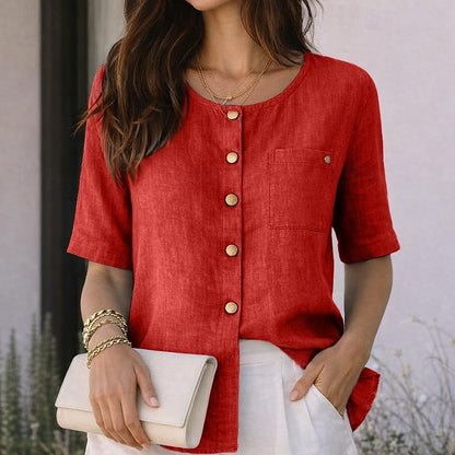 Penelope™ | Relaxed Everyday Comfort Button Blouse